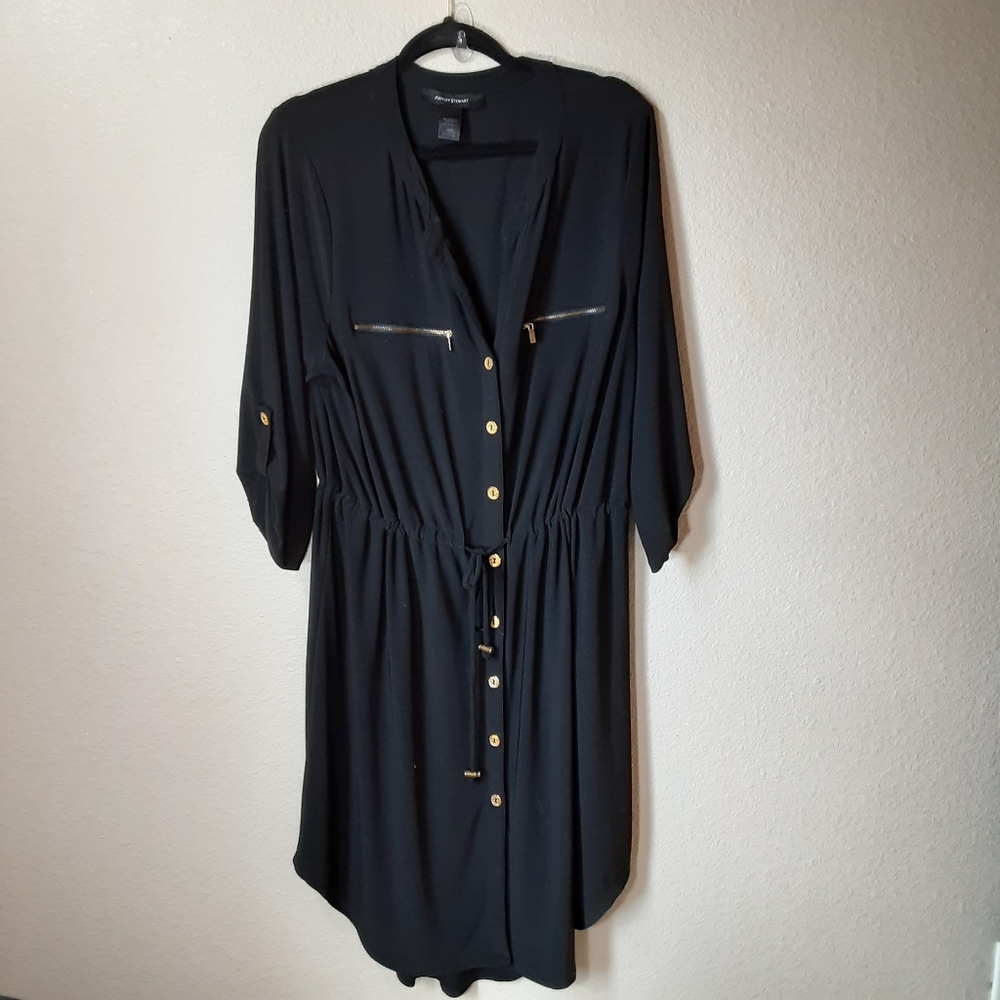 Ashley Stewart Black Button up Dress Size 18/20